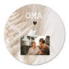 Circle with photo grandma