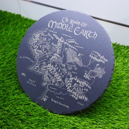 Premium Middle Ziemska Mapa tablica serwująca, wystrój kuchni, Władca Pierścieni Tolkien House Parming
