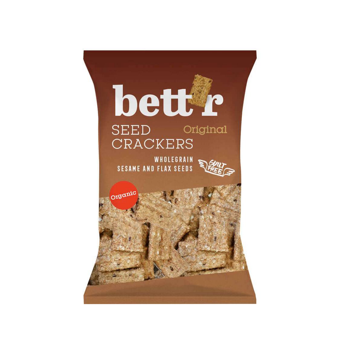 Seed Crackers Wholegrain, organic, Bett'r, 150g