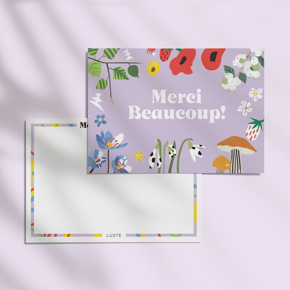 Thank you card - Merci beaucoup