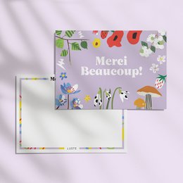 Biglietto di ringraziamento - Merci beaucoup