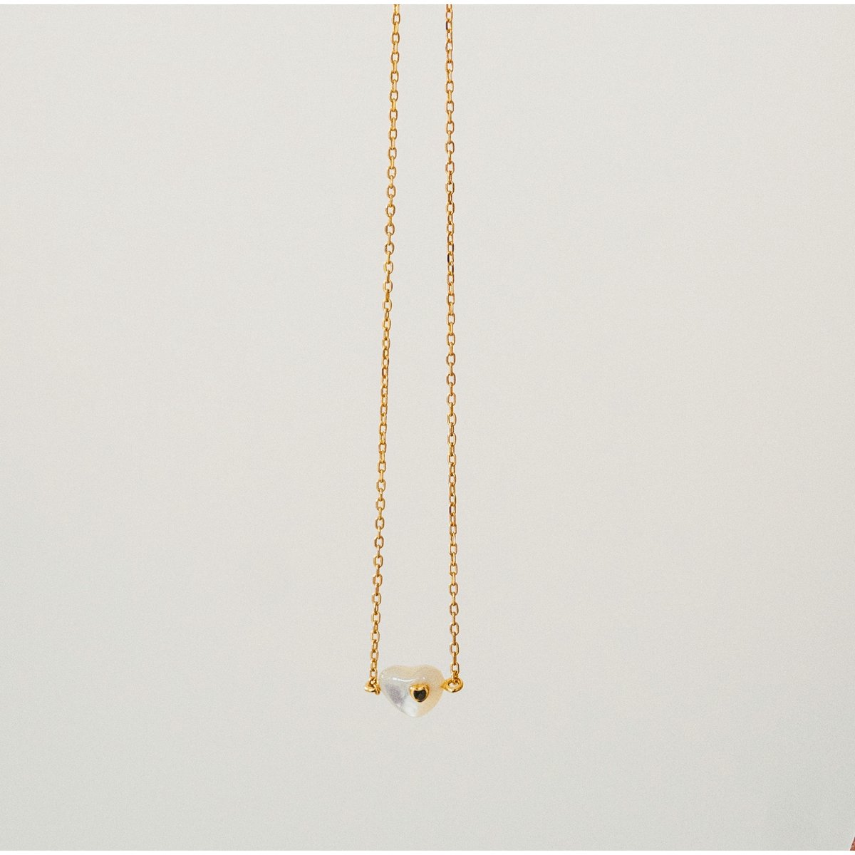 Heart in the Heart Colección Embarazo x Fertilidad Nácar Plata 925 Bañada en Oro 18k