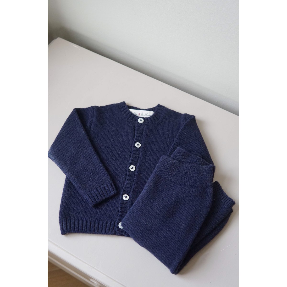 Strik cardigan - Dyb blå