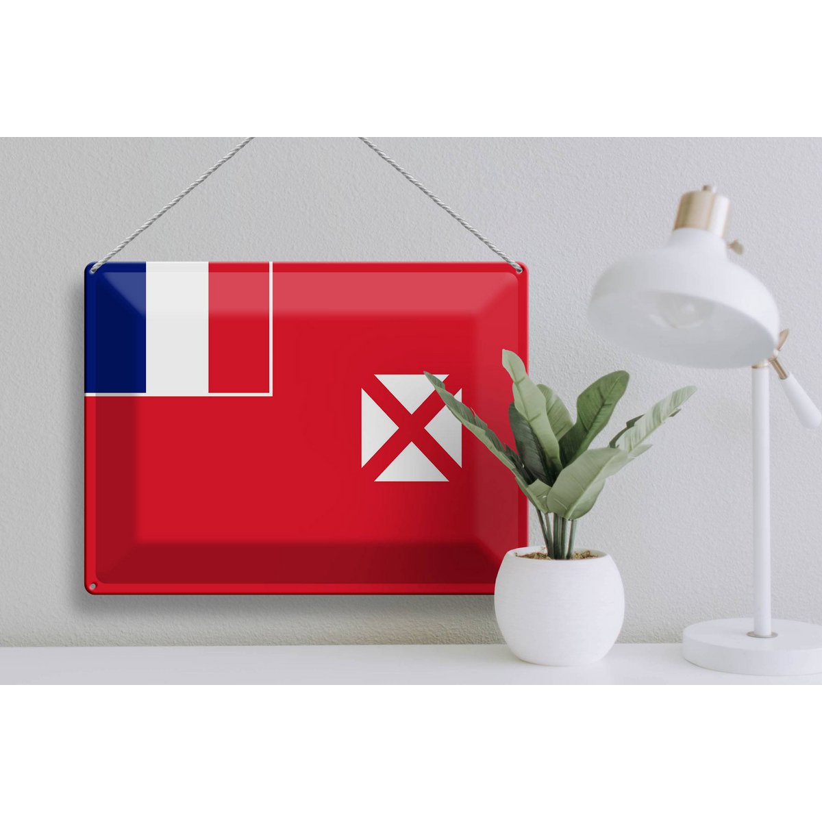 Tin sign flag Wallis and Futuna 40x30cm Flag of Wallis