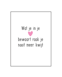 Label What you have in your heart (pink)