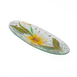 Frasco de empatata en vidrio Murano, favorita de la idea de regalo, decoración de oro floral