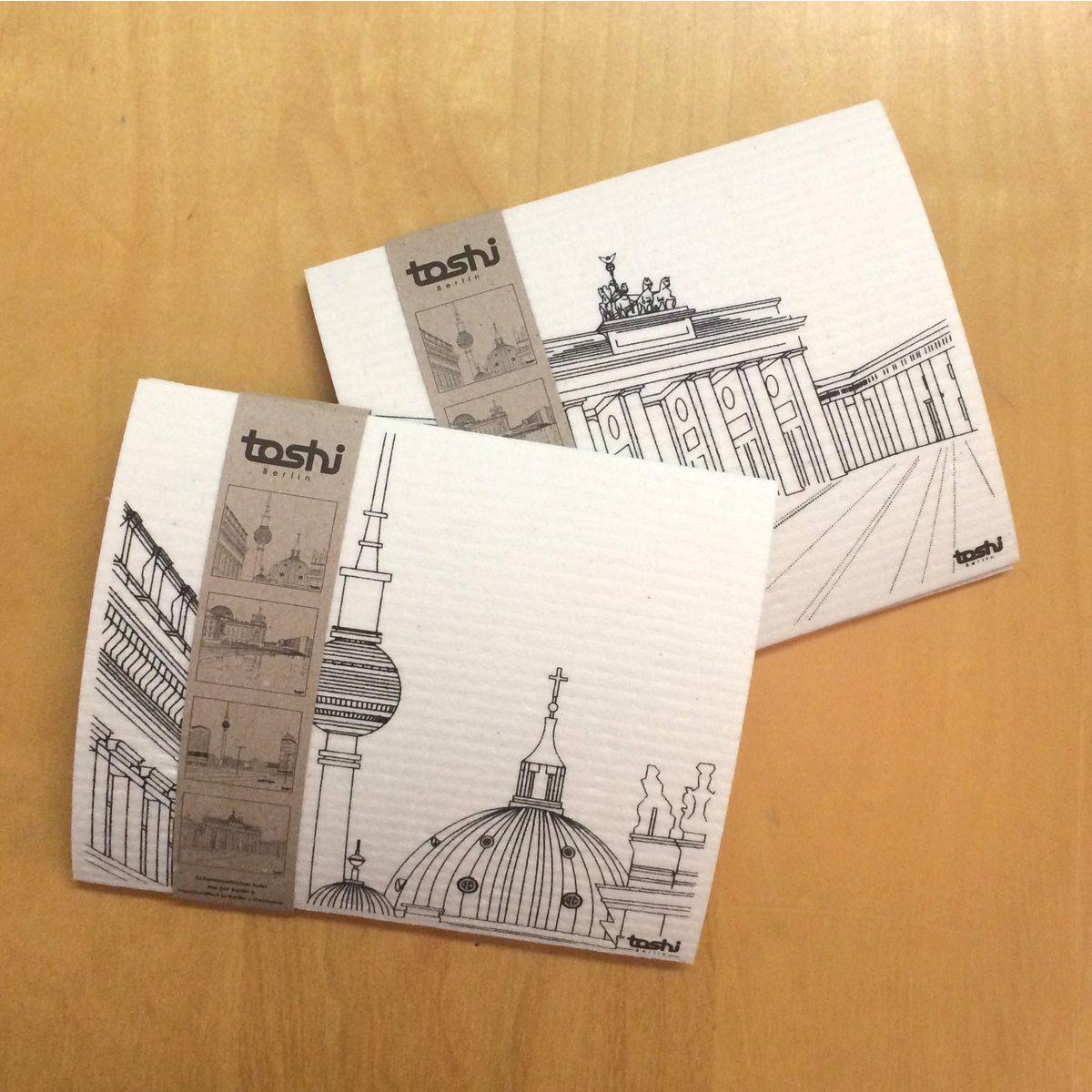 Set of 4 sponge cloths furbi: "Berlin 2"