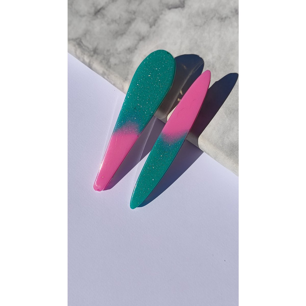 ⋒ RESIN HAIR CLIP PACK - BUBBLEGUM (12 ITEMS) ⋒ 