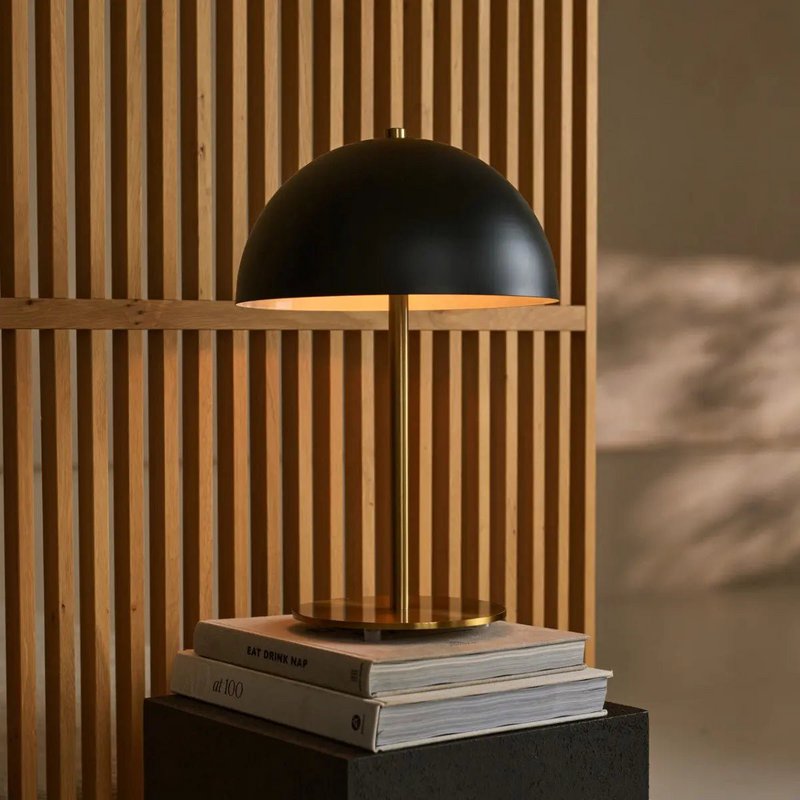 Lola Guld & Sort Bordlampe