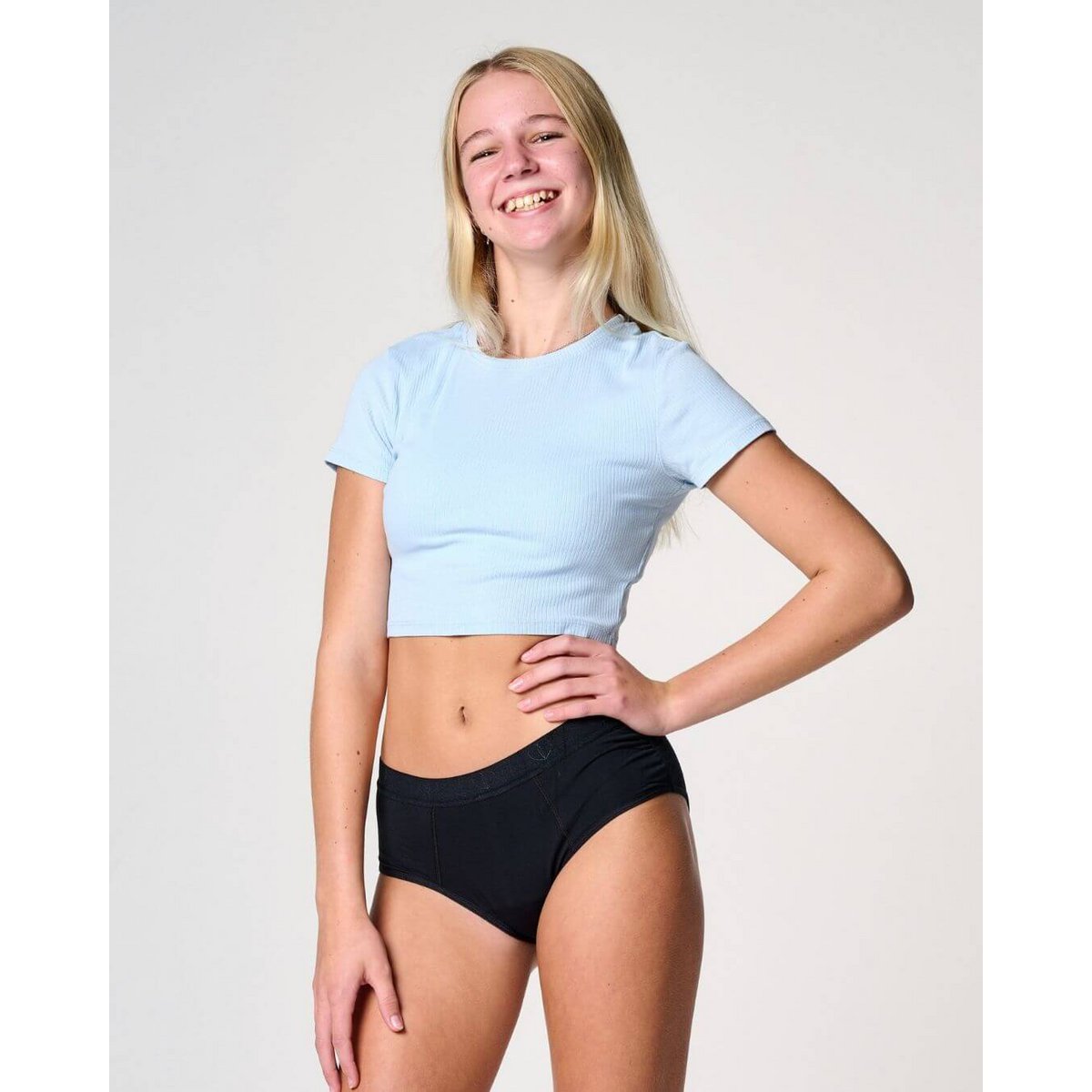 Menstruationsbukser hipsterpiger – kraftig absorption (kirsebærprint)