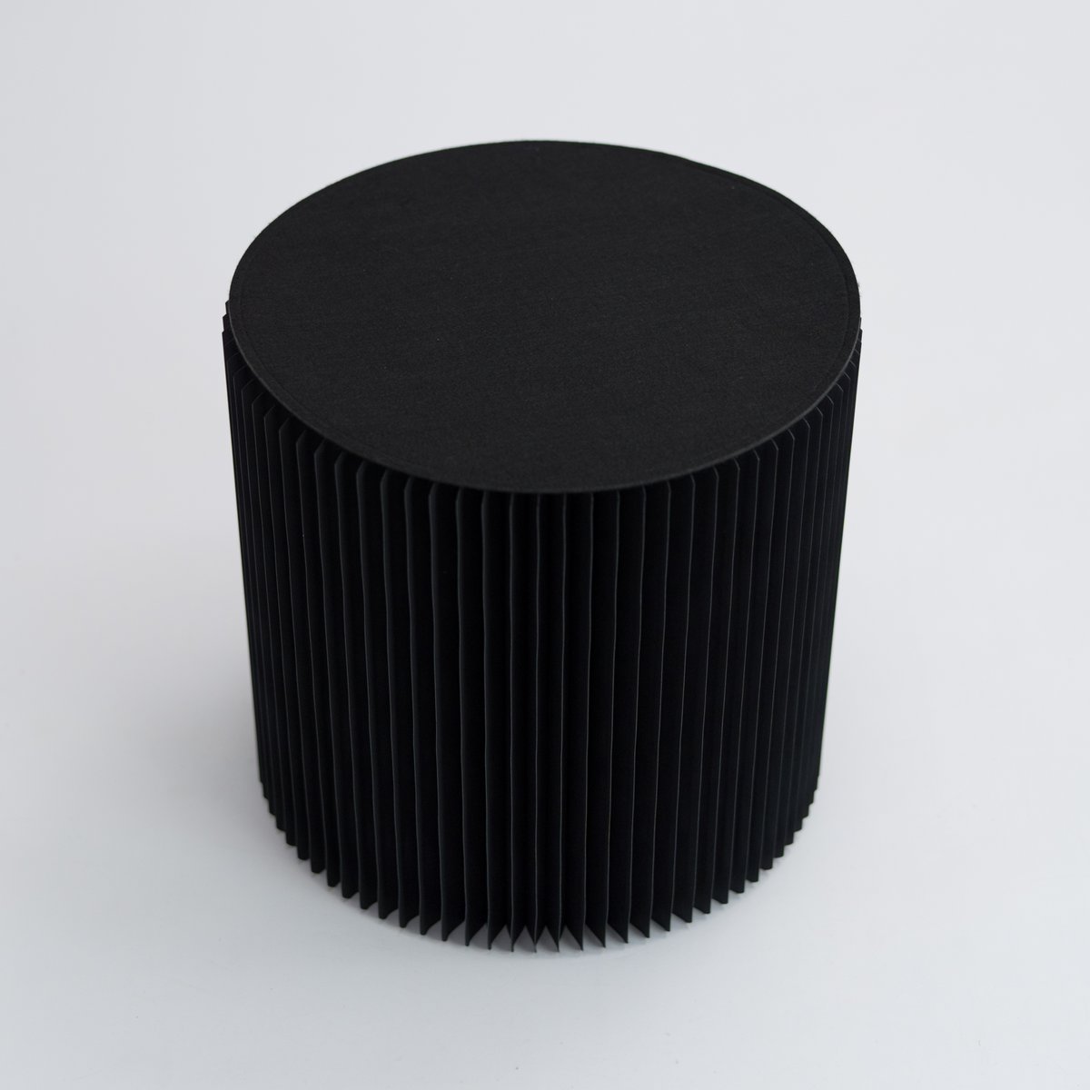 Foldable Circular Paper Table - Black