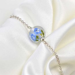 Pulsera esencial con flores de cristal bígaro