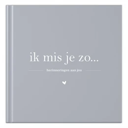 Phyllbooks Jeg savner dig så hukommelsesbog - Mourning Book - Blue Gray