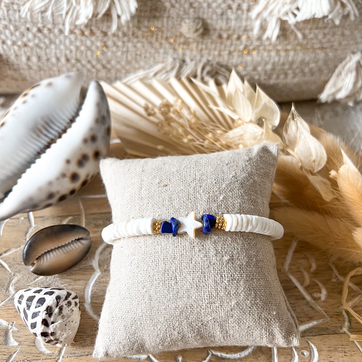 Blue and white Santorini bracelet
