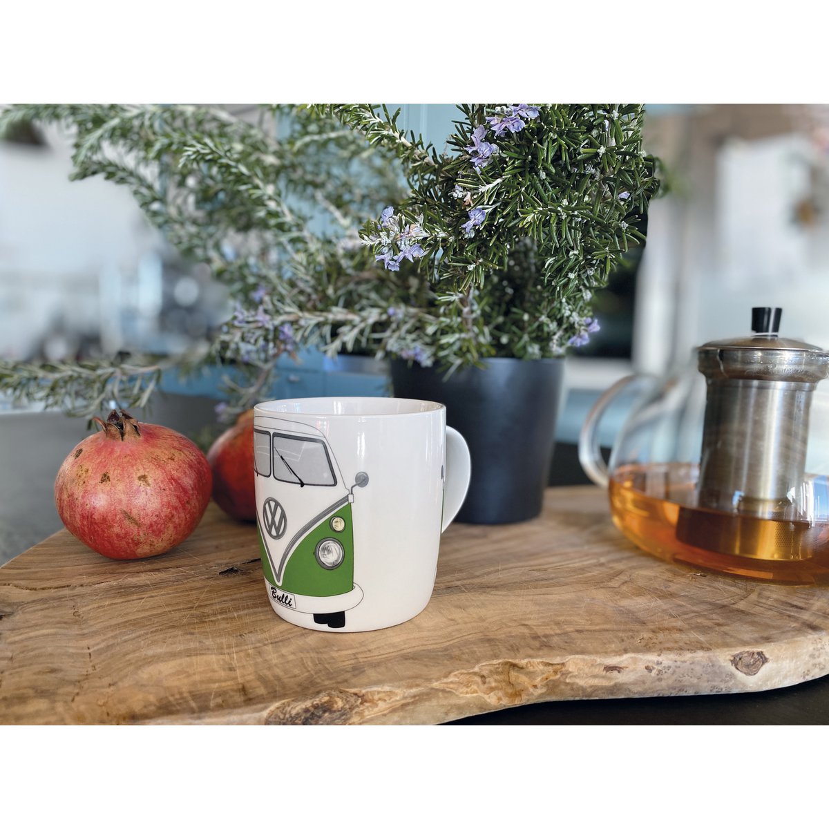 Volkswagen VW T1 Bus Tasse à café 370 ml dans une boîte cadeau - Avant/Vert