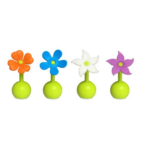 Milchauffangkappe aus Silikon mit kleiner Blume
