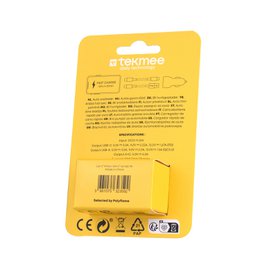 TEKMEE ZWARTE AUTOLADER 20W PD+QC