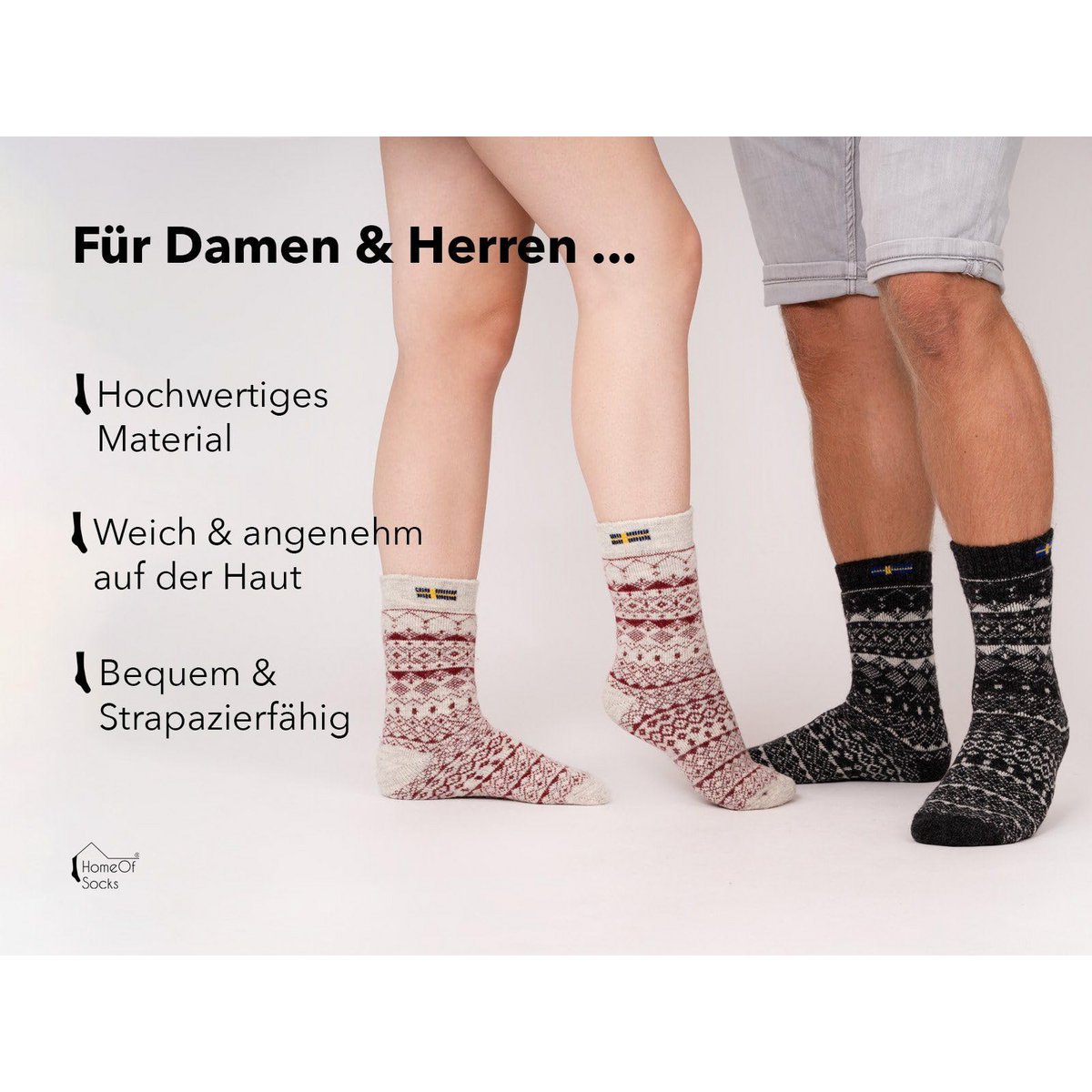 A few 80% wool socks Sweden flag scandinavian
