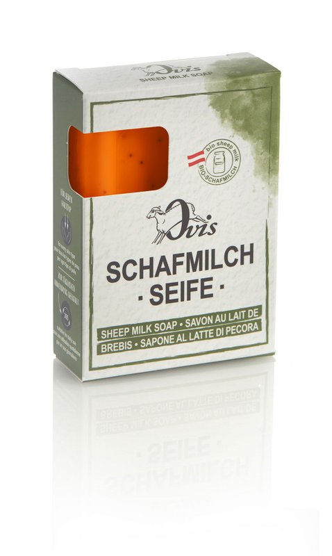 Ovis-Seife Eckig verp. Zanddoorn 8,5x6 cm 100 gr