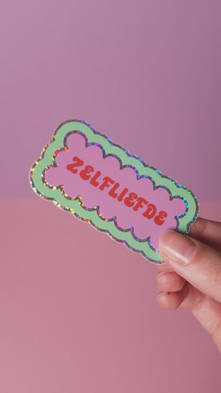 Sticker ‘Zelfliefde’ - Glitter