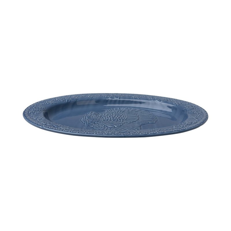 Bol ovale dinde 48x36x4cm Denim