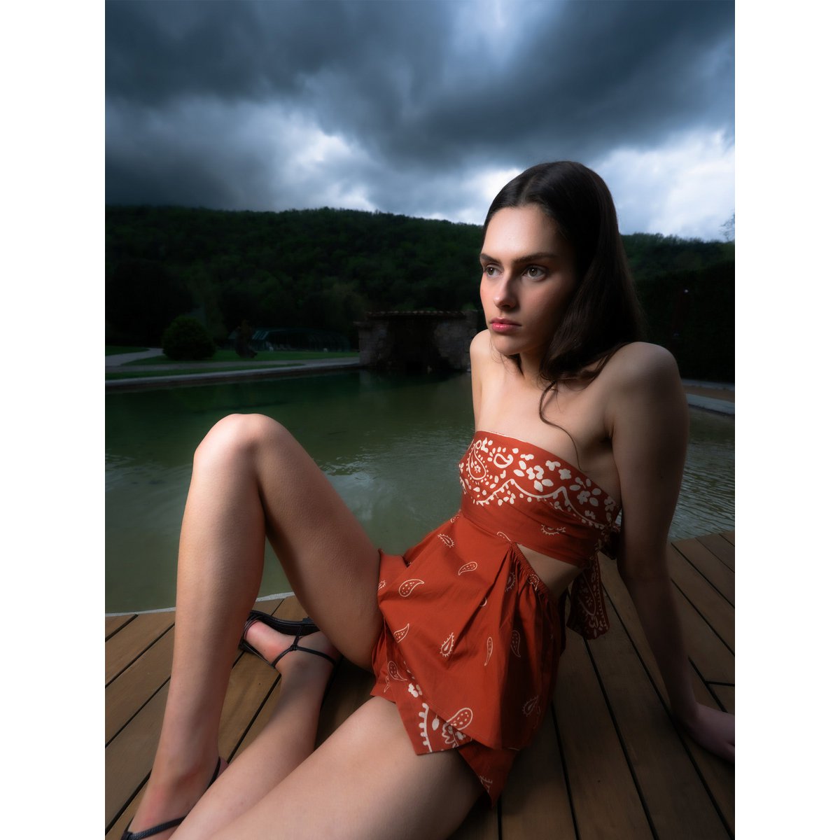 Top mit Terracotta-Print im Bandana-Stil von Vision