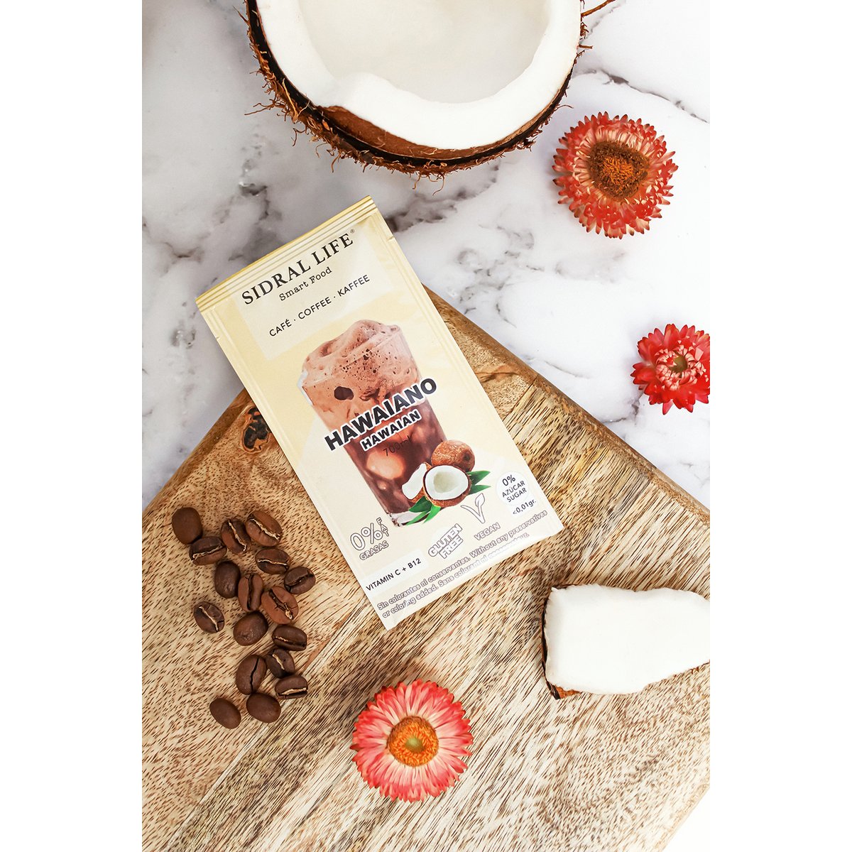 Caffè hawaiano | Bevanda istantanea | Sidral Vita | 15 borse