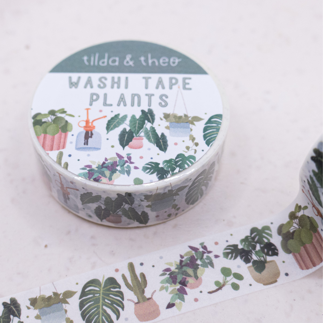 Nastro Washi per piante d'appartamento - Nastro per piante in vaso - Nastro adesivo Washi Tape per piante