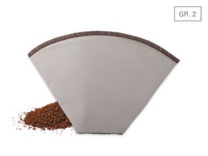 Coffee filter, stainless steel mesh, foldable, Gr. 2