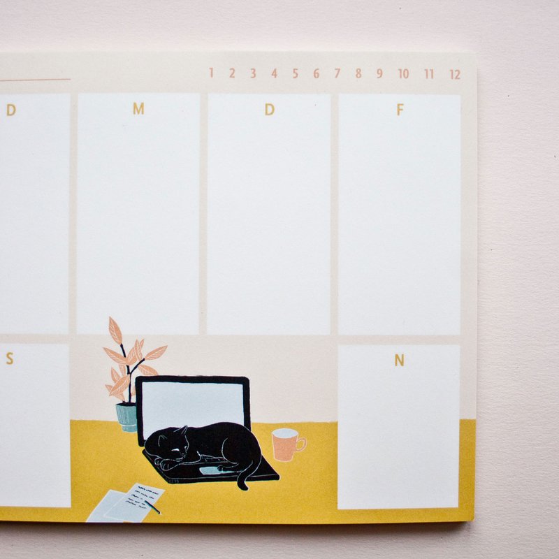 Cat weekplanner in A5-formaat