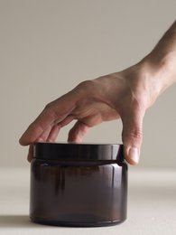 Amber Glass Jars