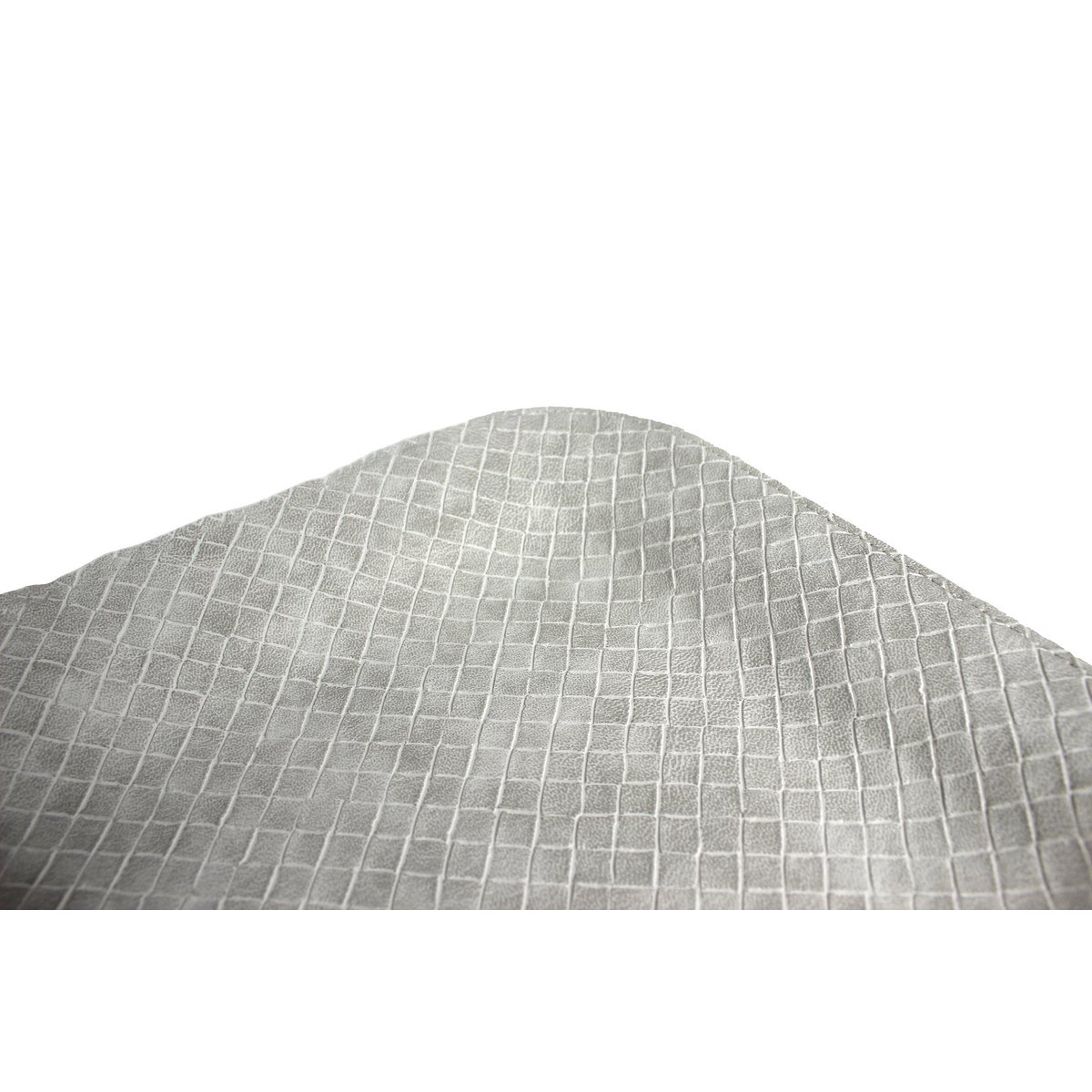 Tablette plate grande bac à motifs gris en cuir synthétique gris en diagonale