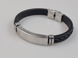  Handmade adjustable leather bracelet with gemstone charms in a variety of colors and patterns.