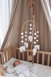 Håndlavet Olifanten Muziekmobiel - Boxmobiel - Babymobil - mobil wickeltisch