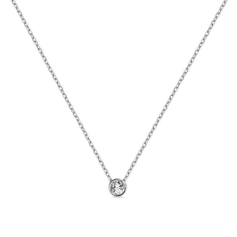 White Gold Choker Diamonds 0.15 Cts HSI2