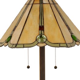 Tiffany table lamp Ø 40x67 cm beige glass