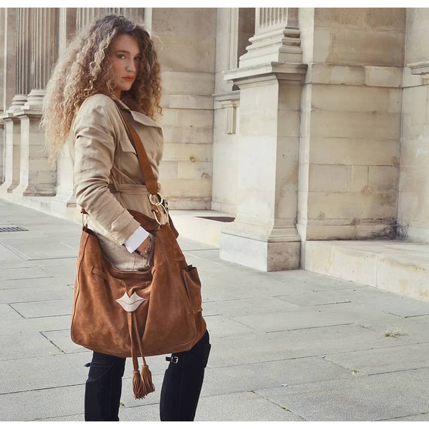 Bolso tote XXL Soft MIKI camel
