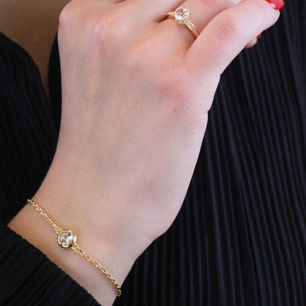 Mondset - Gold und Kristall