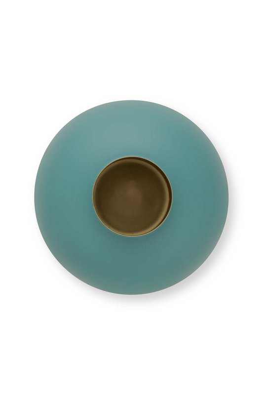 Vase Metal Matt Light Blue 32cm