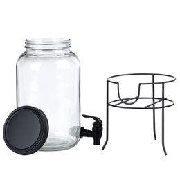 Spender mit Wasserhahn und Schwarz 3,2 l