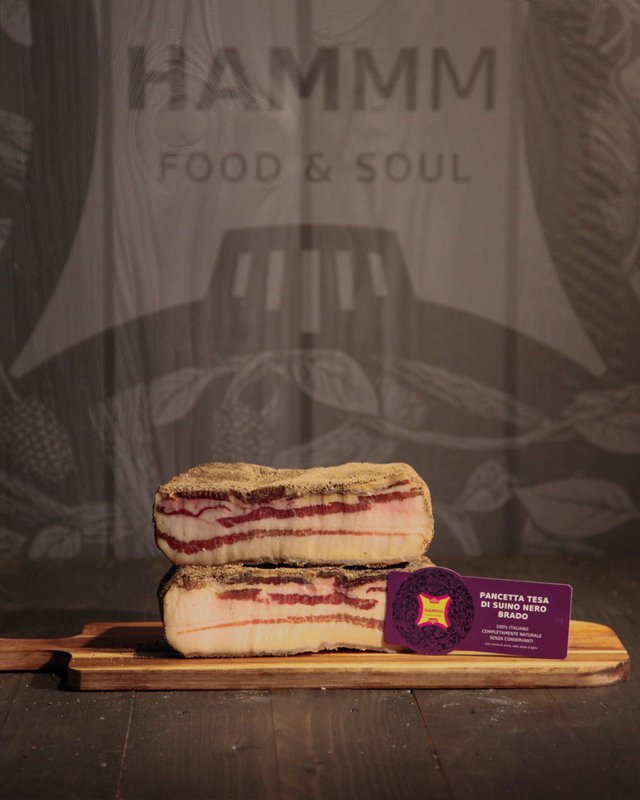 🇫🇷 Pancetta de porc noir sauvage d'Ombrie - salami artisanal assaisonné