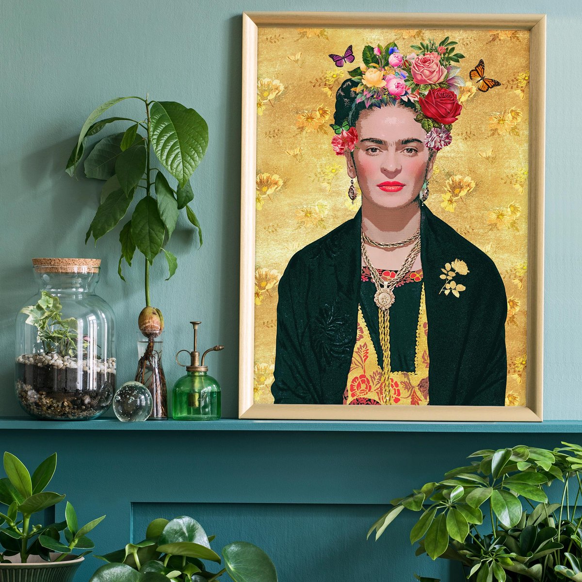 Frida Kahlo stampa oro
