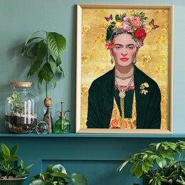Frida Kahlo guldtryk