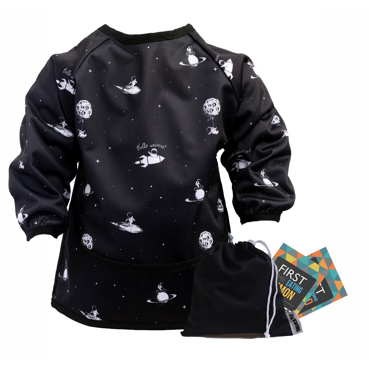 Snazzy Kid Waterproof Long Sleeve Bib - Astronaut