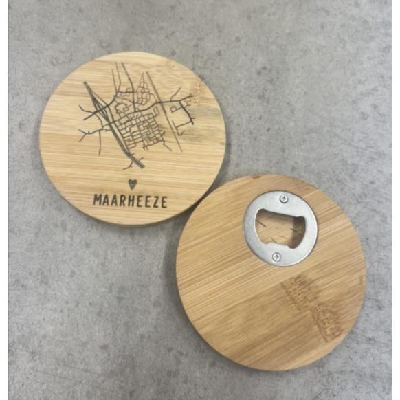 Bamboe houten openers met Plattegrond