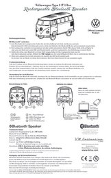 Volkswagen VW T1 Bus Bluetooth-Lautsprecher in Geschenkbox - Blau