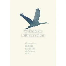 Watercolor sympathy card | Flying crane | Quote M. Gandhi