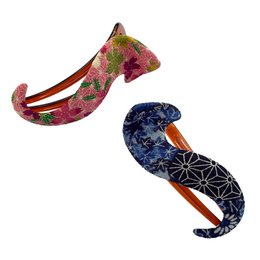 Hårklipskaft (L) lavet af kimono stof