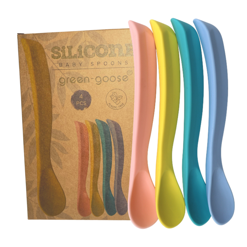 green-goose Baby Spoon Set Curved - 4 Pieces
