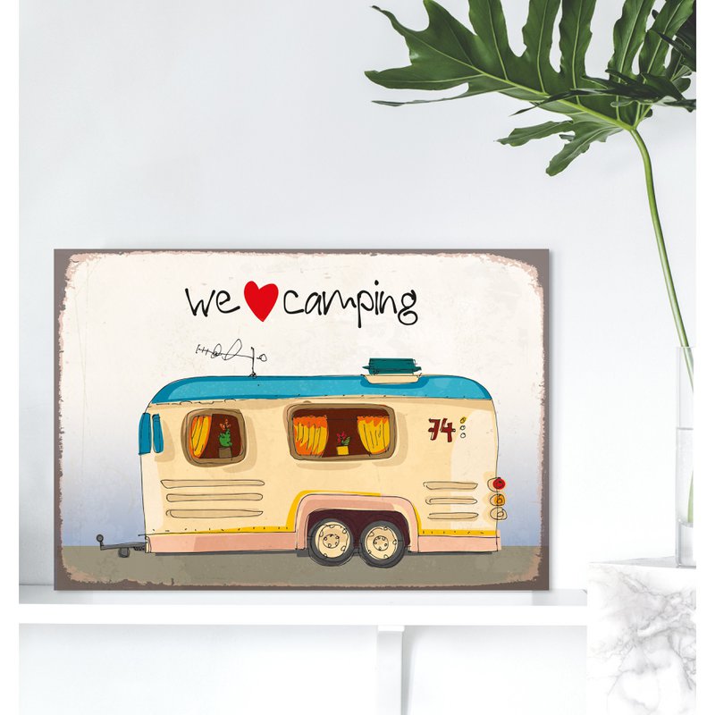 Blechschild - Amiamo il campeggio 20x30cm